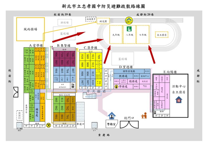 防災避難疏散路線圖圖片